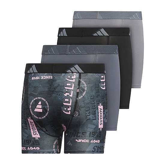 adidas Big Kid Boys 4 Pack Boxer Briefs S-5160295a