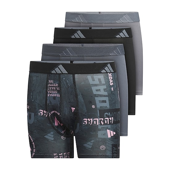 adidas Big Kid Boys 4 Pack Boxer Briefs S-5160295a
