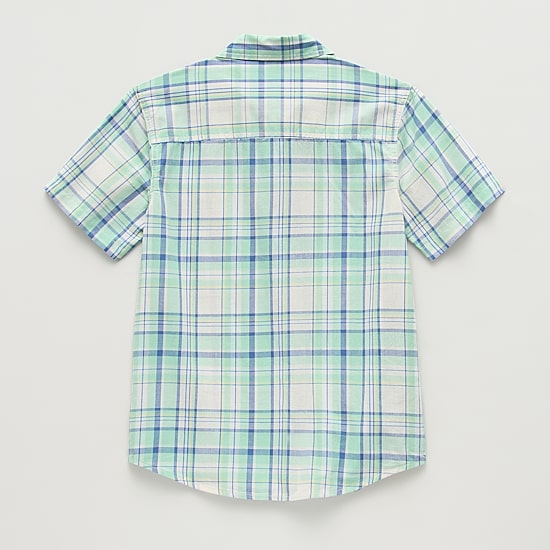 Thereabouts Little & Big Kid Boys Short Sleeve Regular Fit Button-Down Shirt