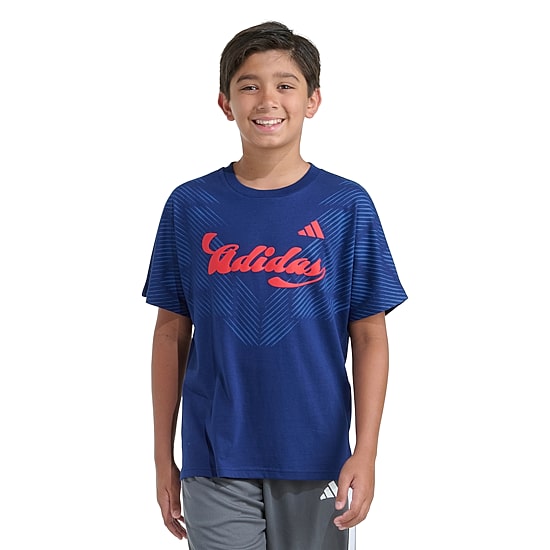 adidas Big Kid Boys Crew Neck Short Sleeve Loose Fit Graphic T-Shirt