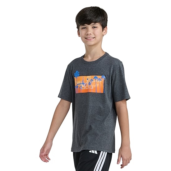 adidas Big Kid Boys Crew Neck Short Sleeve Regular Fit Graphic T-Shirt