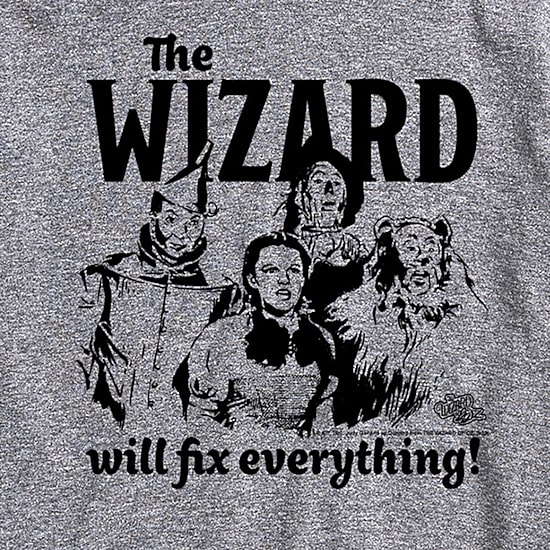 Mens Crew Neck Short Sleeve Regular Fit The Wizard of Oz Graphic T-Shirt