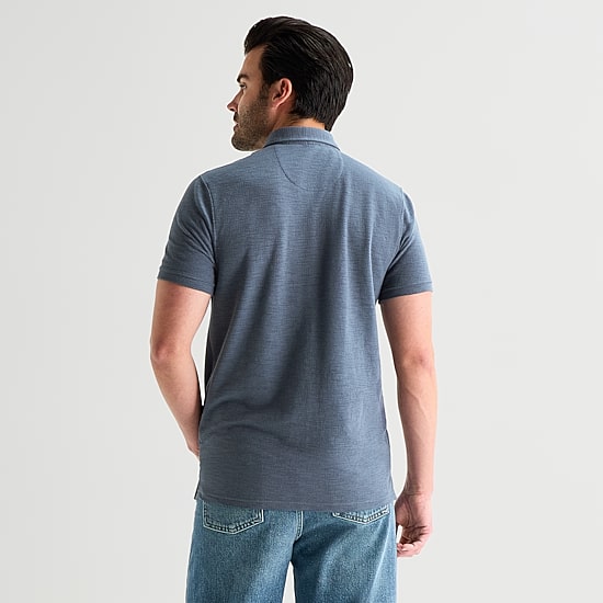 mutual weave Mens Regular Fit Short Sleeve Polo Shirt