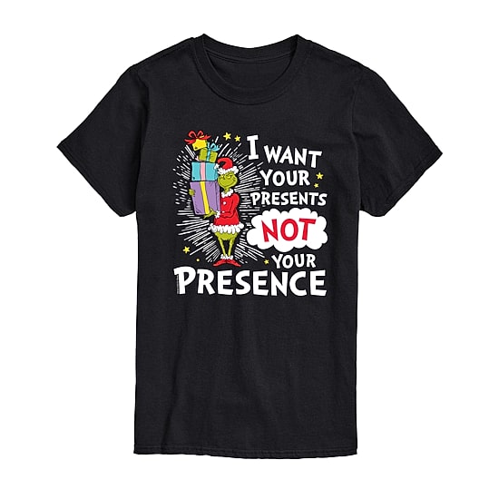 Mens Crew Neck Short Sleeve Regular Fit Grinch Graphic T-Shirt