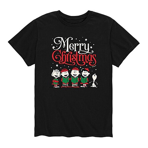 Mens Crew Neck Short Sleeve Regular Fit Peanuts Big and Tall Graphic T-Shirt, 2x-large Tall, Black