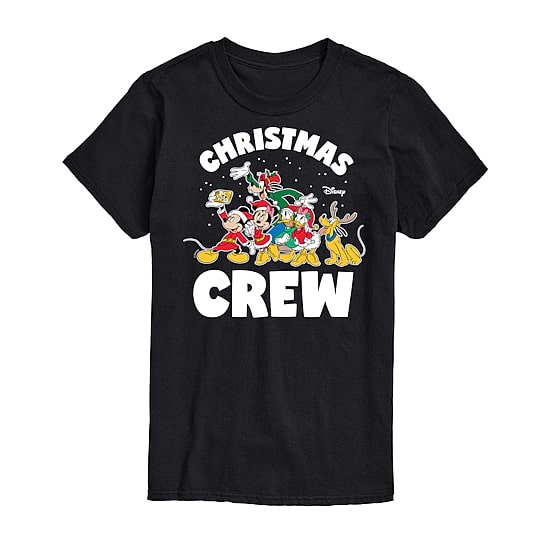 Mens Crew Neck Short Sleeve Regular Fit Mickey and Friends Big and Tall Graphic T-Shirt
