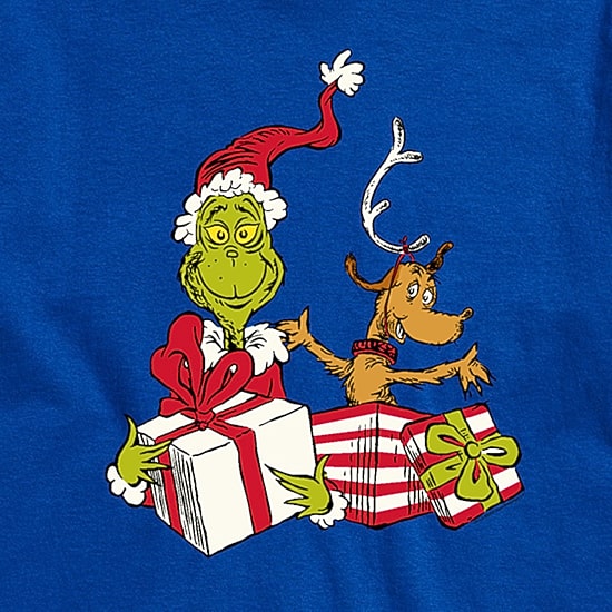 Mens Crew Neck Short Sleeve Regular Fit Grinch Graphic T-Shirt