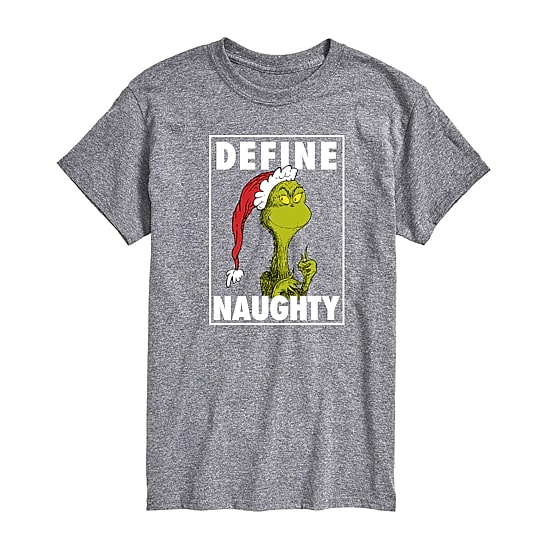 Mens Crew Neck Short Sleeve Regular Fit Grinch Graphic T-Shirt