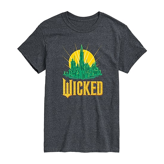 Mens Crew Neck Short Sleeve Regular Fit Wicked Graphic T-Shirt