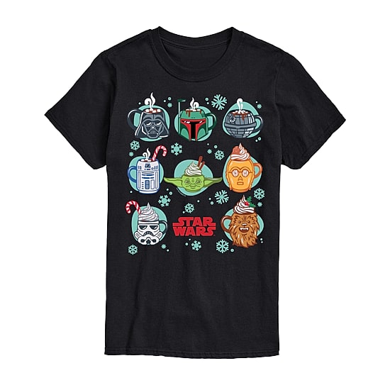 Mens Crew Neck Short Sleeve Regular Fit Star Wars Graphic T-Shirt