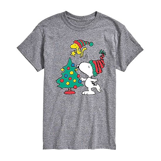Mens Crew Neck Short Sleeve Regular Fit Snoopy Big and Tall Graphic T-Shirt