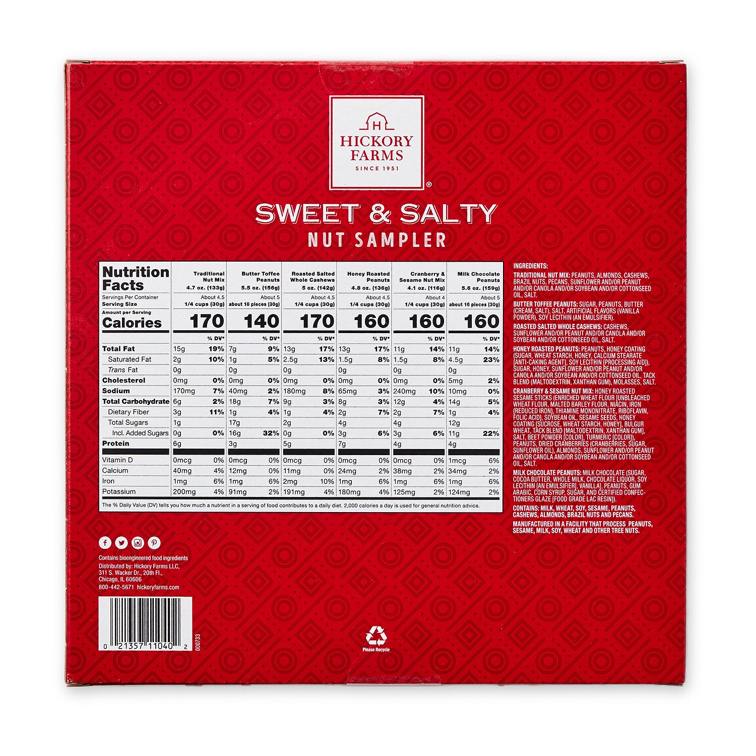 Hickory Farms Sweet and Salty Nut Sampler