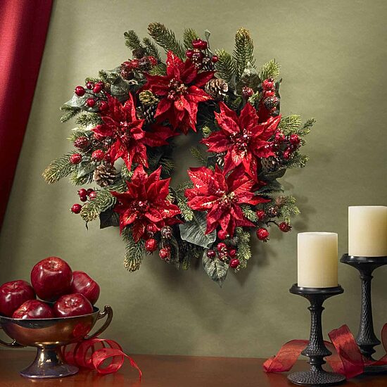 Nearly Natural 24in Wreath