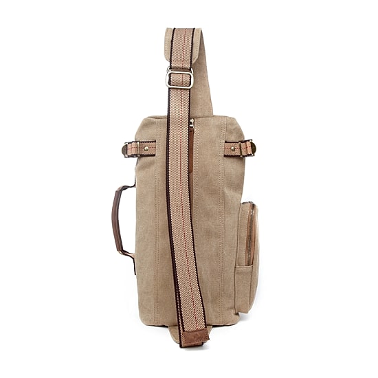 TSD Brand Hill Side Canvas Sling Bag Unisex Adult Adjustable Straps Padded Straps Backpack