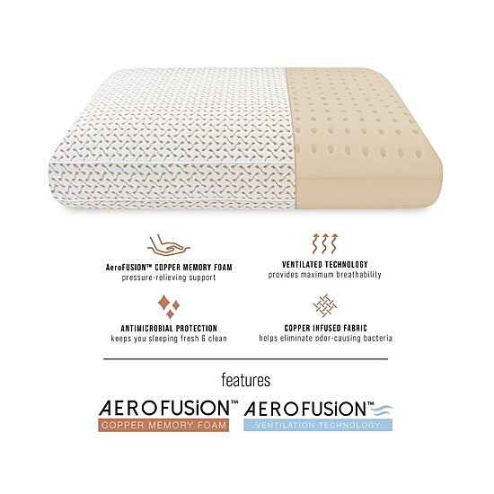 Bodipedic™ Home Copper Memory Foam Medium Density Pillow