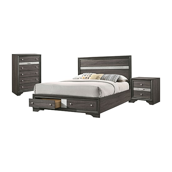Craye 3 Piece Wood Bedroom Set