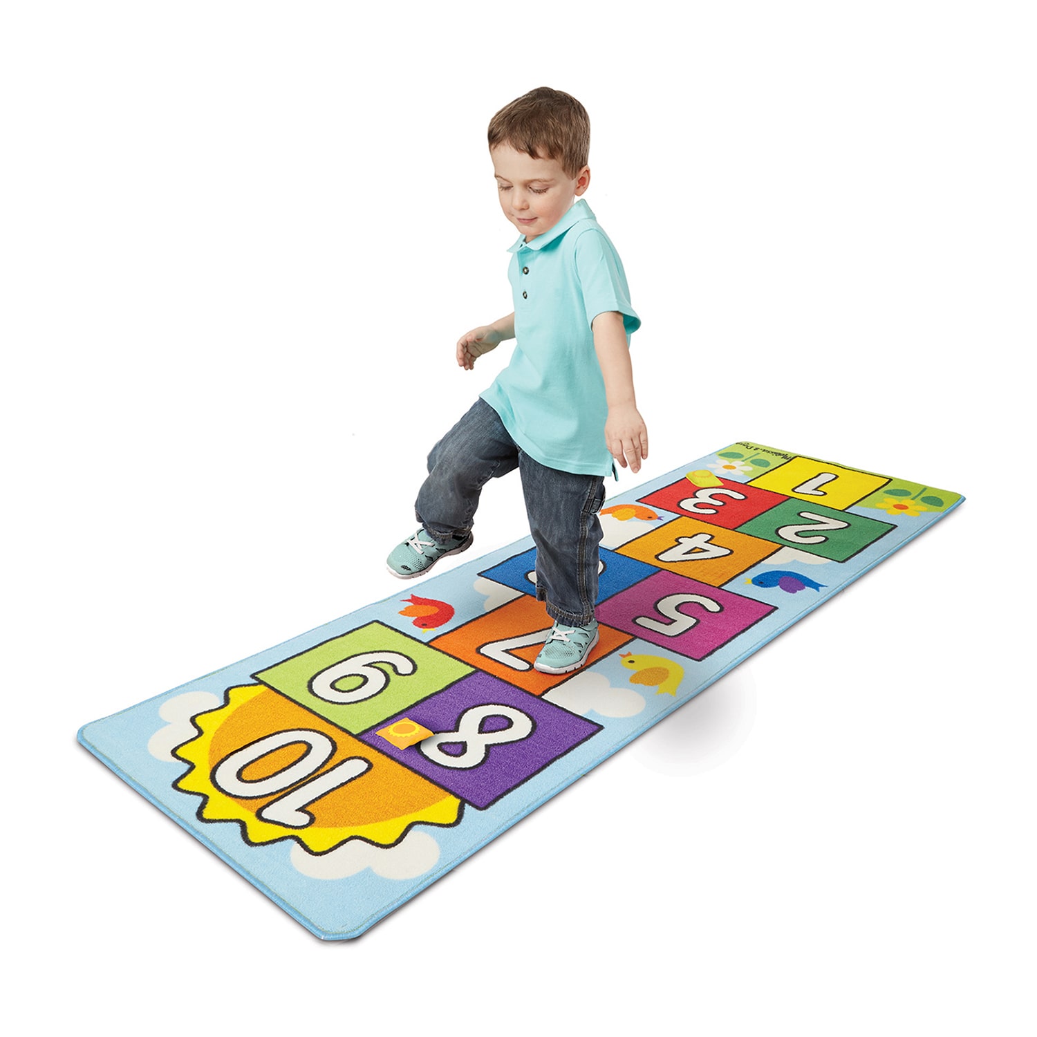 Melissa & Doug Hop & Count Hopscotch Rug Interactive Toy