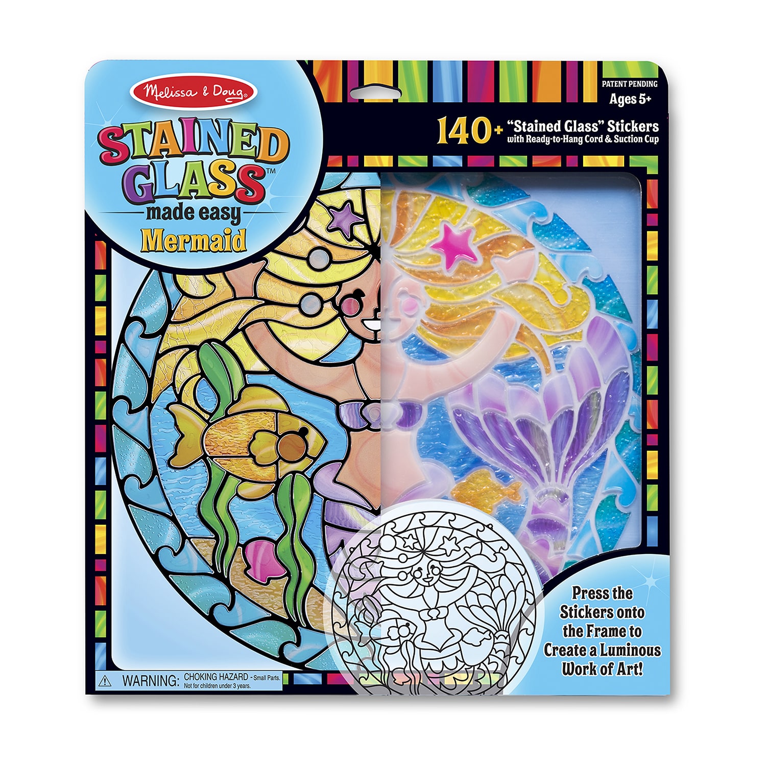 Melissa & Doug Stained Glass - Mermaid Craft Kit