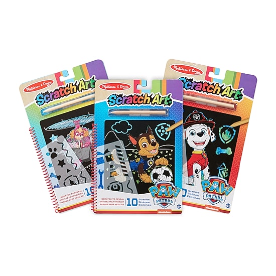 Melissa & Doug Paw Patrol Scratch Art Bundle 3-pc. Coloring Set