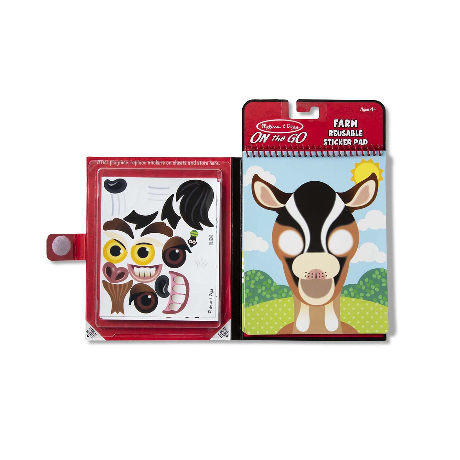 Melissa & Doug Make-A-Face Reusable Sticker Pad Bundle (3-Pack): Safari, Farm And Pets Sticker Activity Pads