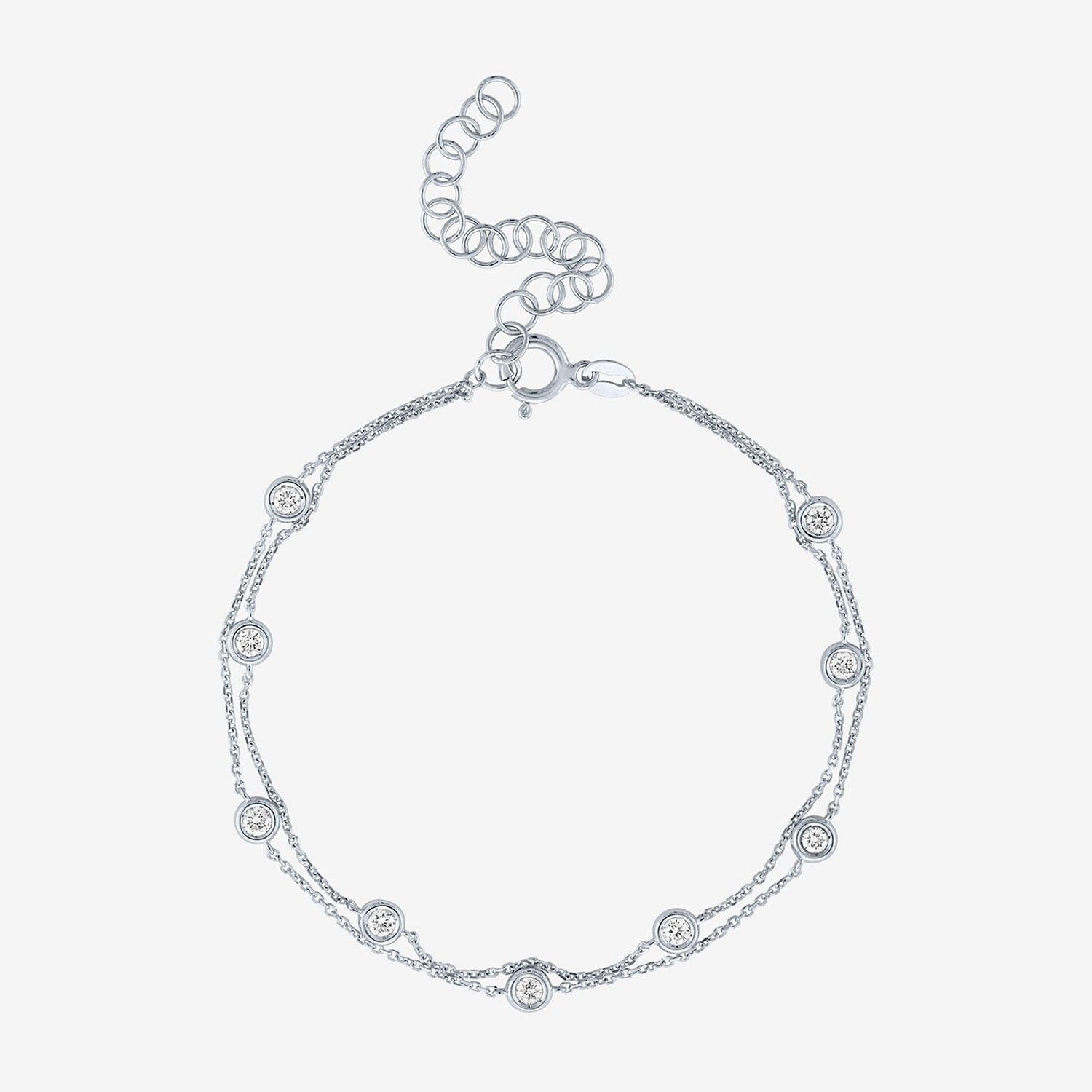 Diamond Addiction (G-H / Si2-I1) 10K Gold 8 Inch Cable Chain Bracelet