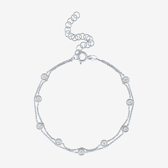 Diamond Addiction (G-H / Si2-I1) 10K Gold 8 Inch Cable Chain Bracelet
