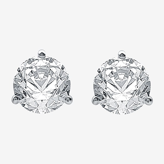 Ever Star (E-F / Si1-Si2) 3 CT. T.W. Lab Grown White Diamond 14K Gold 8.3mm Round Stud Earrings