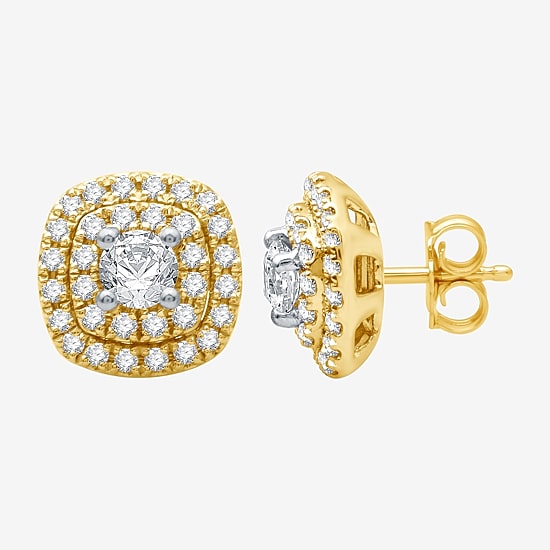Ever Star (G / Si2-Si3) 2 CT. T.W. Lab Grown White Diamond 10K or 14K Gold Cushion Jewelry Set