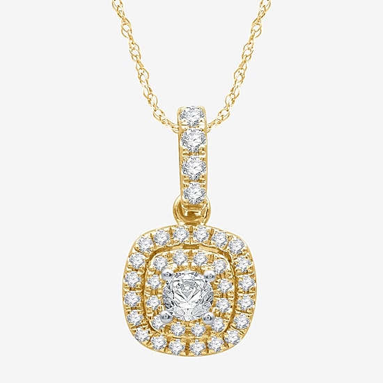 Ever Star (G / Si2-Si3) 2 CT. T.W. Lab Grown White Diamond 10K or 14K Gold Cushion Jewelry Set
