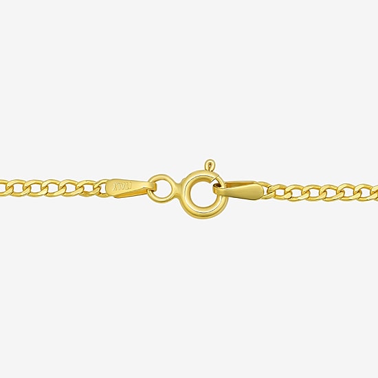 Made in Italy Girls 14K Gold 15 Inch Curb Chain Necklace