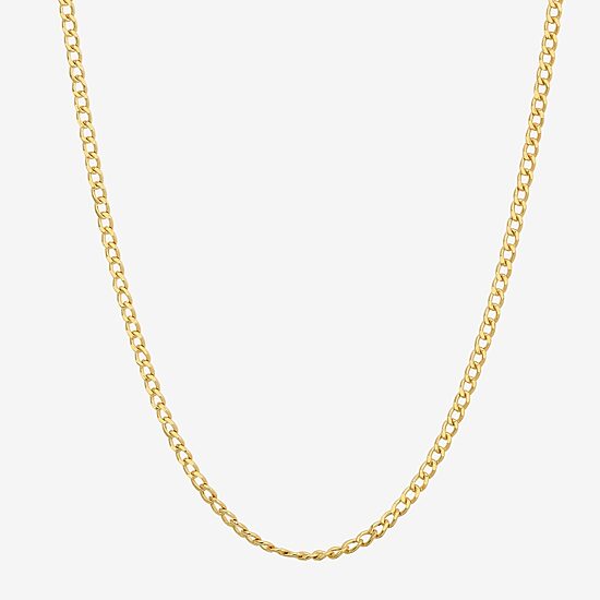 Made in Italy Girls 14K Gold 15 Inch Curb Chain Necklace