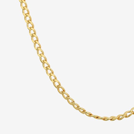 Made in Italy Girls 14K Gold 15 Inch Curb Chain Necklace