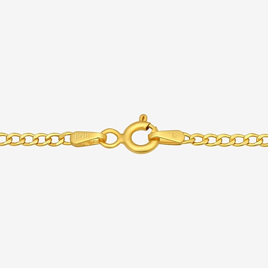 Made in Italy Girls 14K Gold 13 Inch Curb Chain Necklace