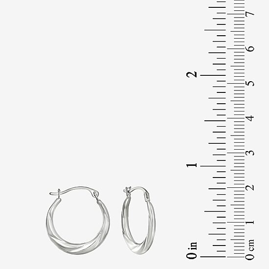Womens 14K Gold 18mm Round Hoop Earrings