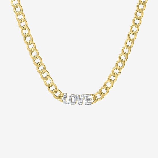 Diamond Addiction (G-H / I1-I2) Womens 1/10 CT. T.W. Lab Grown White Diamond 14K Gold Over Silver Sterling Silver 18 Inch Pendant Necklace