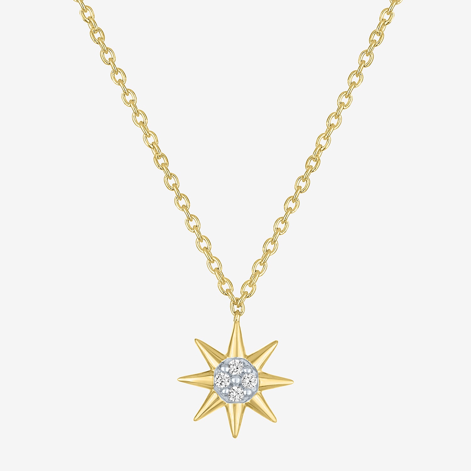 Diamond Addiction North Star (G-H / Si2-I1) Womens Diamond Accent Lab Grown White Diamond 14K Gold Over Silver Star 2-pc. Jewelry Set