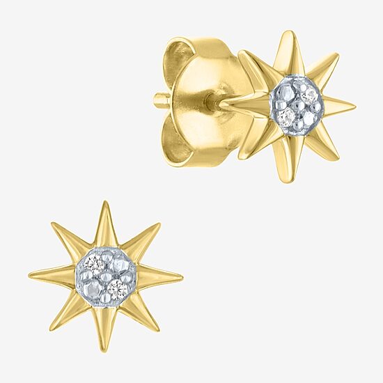 Diamond Addiction North Star (G-H / Si2-I1) Womens Diamond Accent Lab Grown White Diamond 14K Gold Over Silver Star 2-pc. Jewelry Set
