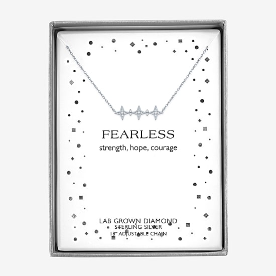 Diamond Accent (G-H / Si2-I1) Womens Diamond Accent Lab Grown White Diamond Sterling Silver Star 18 Inch Pendant Necklace