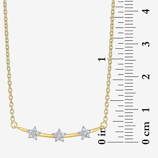 Diamond Accent (G-H / Si2-I1) Womens Diamond Accent Lab Grown White Diamond 14K Gold Over Silver Sterling Silver 18 Inch Pendant Necklace