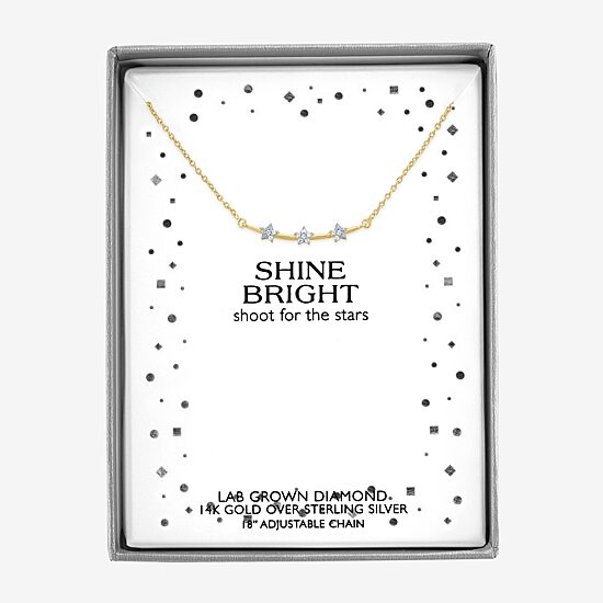 Diamond Accent (G-H / Si2-I1) Womens Diamond Accent Lab Grown White Diamond 14K Gold Over Silver Sterling Silver 18 Inch Pendant Necklace
