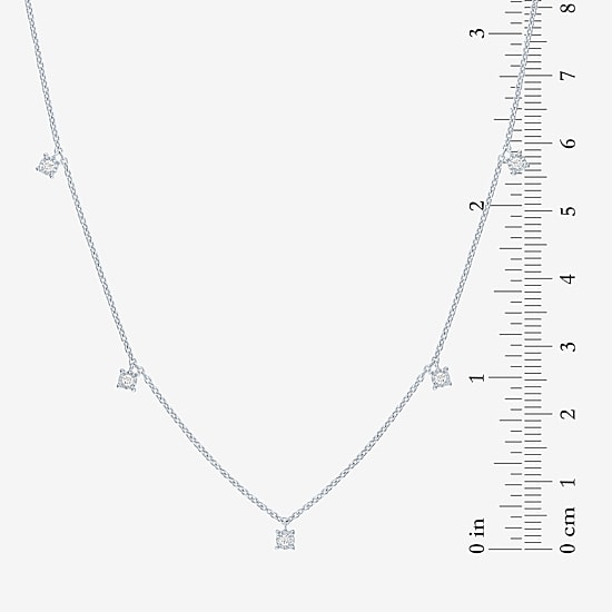 Diamond Addiction (G-H / Si2-I1) Womens 1/10 CT. T.W. Lab Grown White Diamond Sterling Silver 18 Inch Pendant Necklace