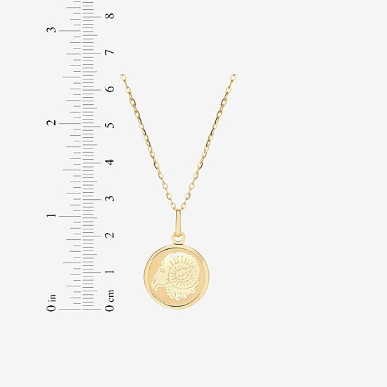 Limited Quantities! Womens 14K Gold Round 18 Inch Pendant Necklace