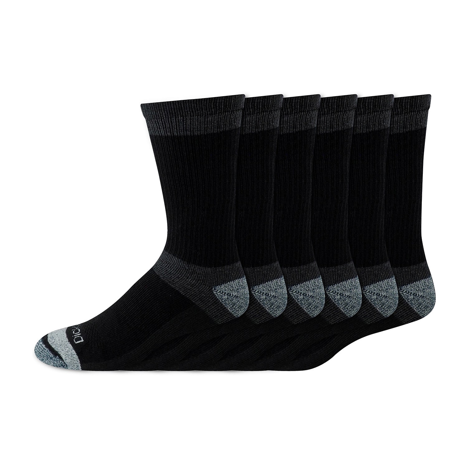 Dickies Dri-Tech Max Cushion Work Mens 6 Pair Crew Socks