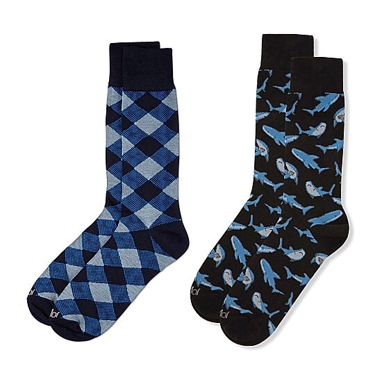 MeMoi Mens 2 Pair Crew Socks