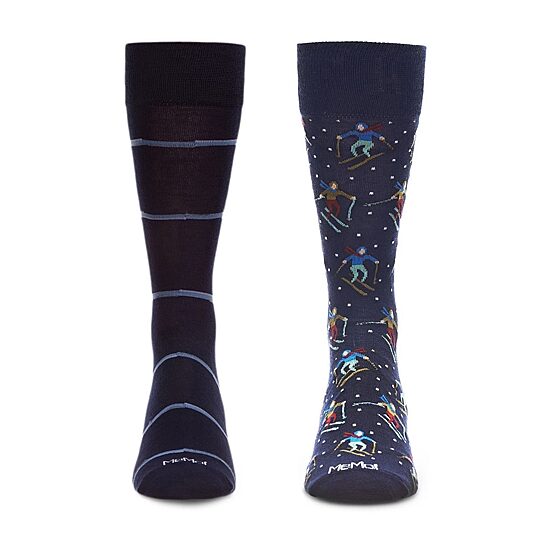 MeMoi Mens 2 Pair Crew Socks