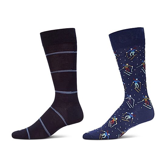 MeMoi Mens 2 Pair Crew Socks