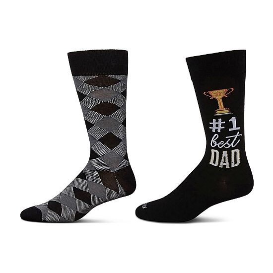 MeMoi Mens 2 Pair Crew Socks