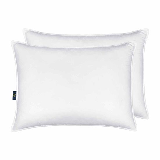 Serta® Down Illusion Medium Density 2-Pack Allergen Barrier 2 Pack Medium Density Bed Pillow
