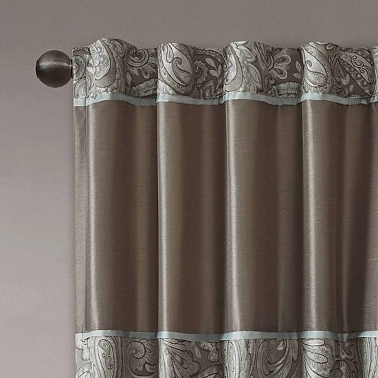 Madison Park Whitman Rod Pocket Light-Filtering Set of 2 Curtain Panel