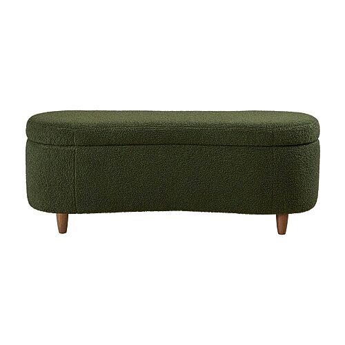 INK & IVY II105-0594 48 x 16.5 x 18 in. Bailey Boucle Flip Top Storage Bench, Green